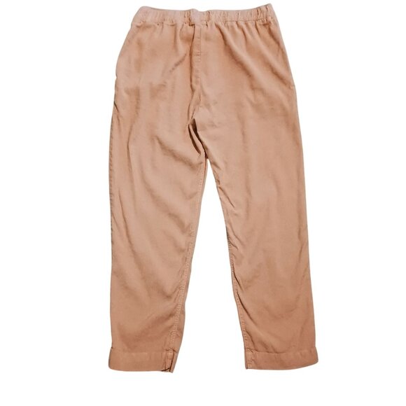 Monrow Pull-on Viscose Linen Ankle Pants Relaxed Fit Pockets XS‎ Clay Orange - Picture 4 of 9